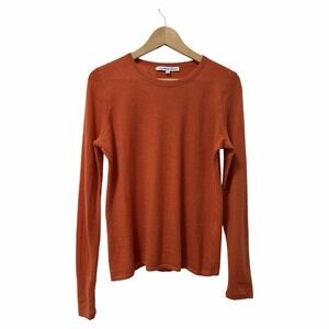 The Cashmere Project Womens Cashmere Crew Neck Sweater Size M Orange Quiet Luxe